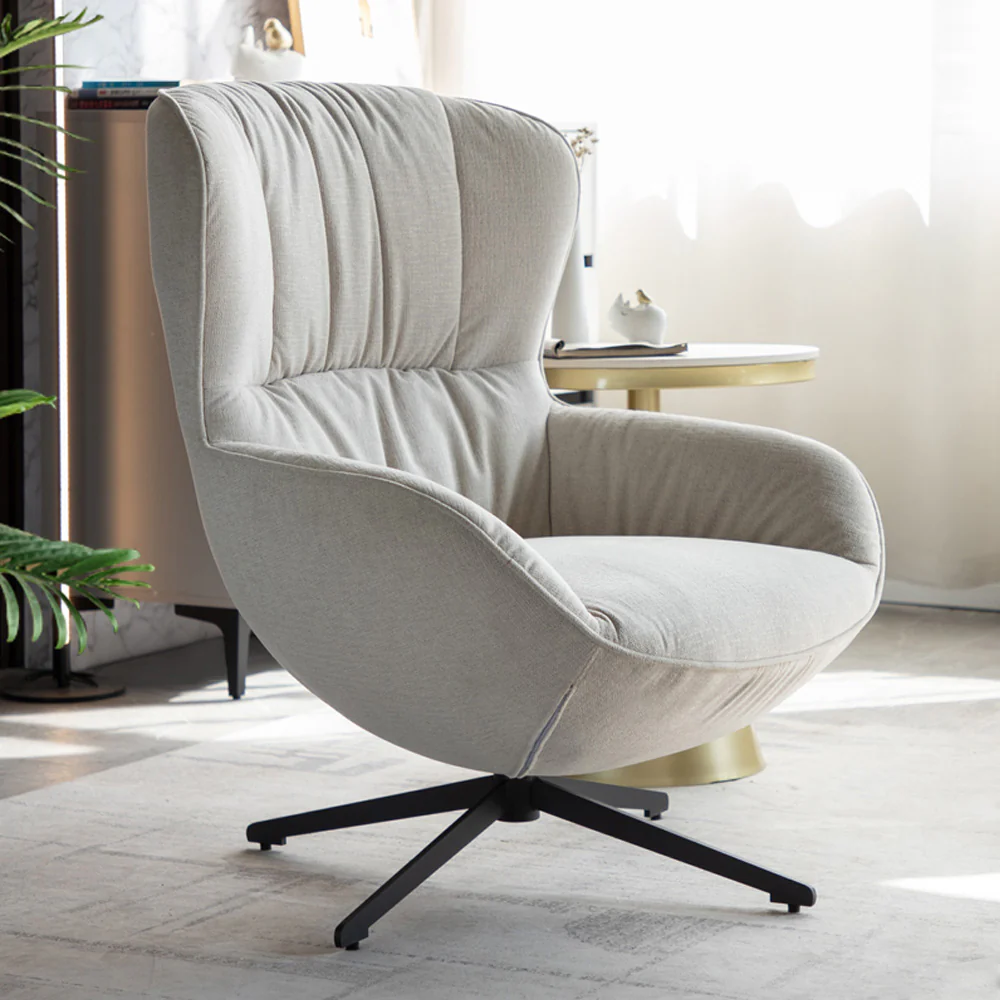 LIVARA EC1212 Iron Frame Tech Fabric Leisure Chair - Image 3
