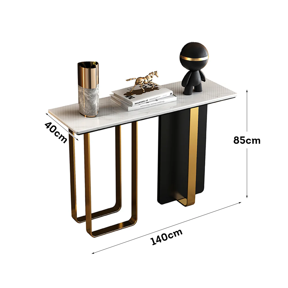 LIVARA CC1004 120/140/160cm Luxurious Style Sintered Stone Top Console Table - Image 6