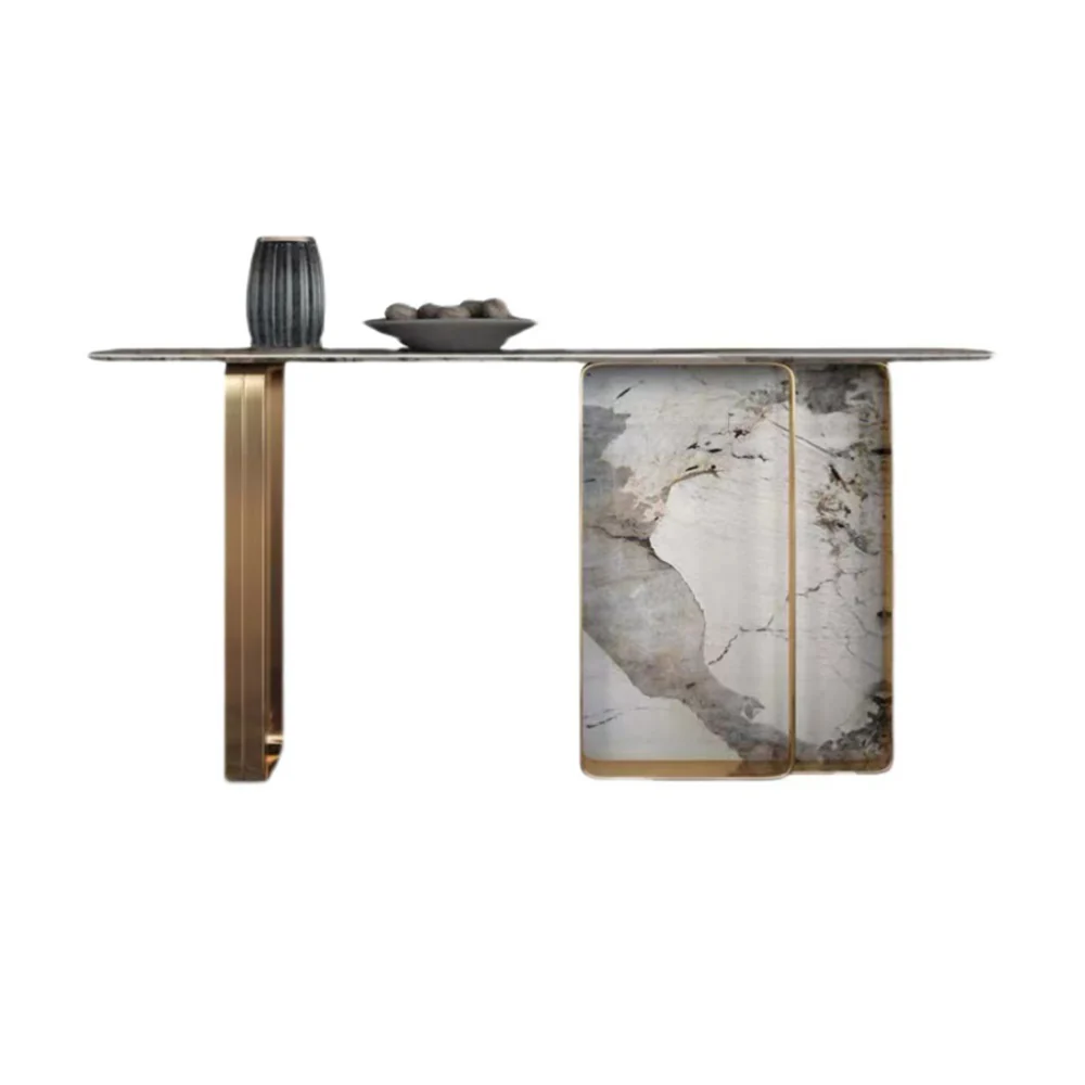 LIVARA CC1006 120/140cm Luxurious Style Sintered Stone Top Console Table