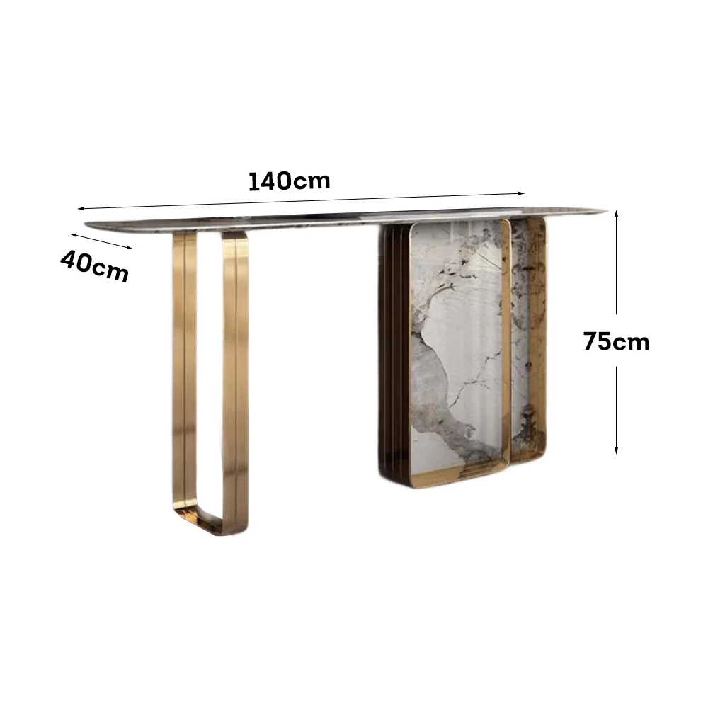 LIVARA CC1006 120/140cm Luxurious Style Sintered Stone Top Console Table - Image 6