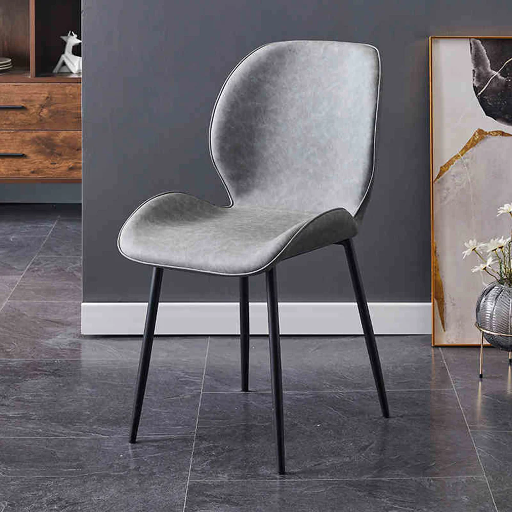 LIVARA DC1001 Faux Leather Fabric Dining Chair Carbon Steel Legs - Image 2
