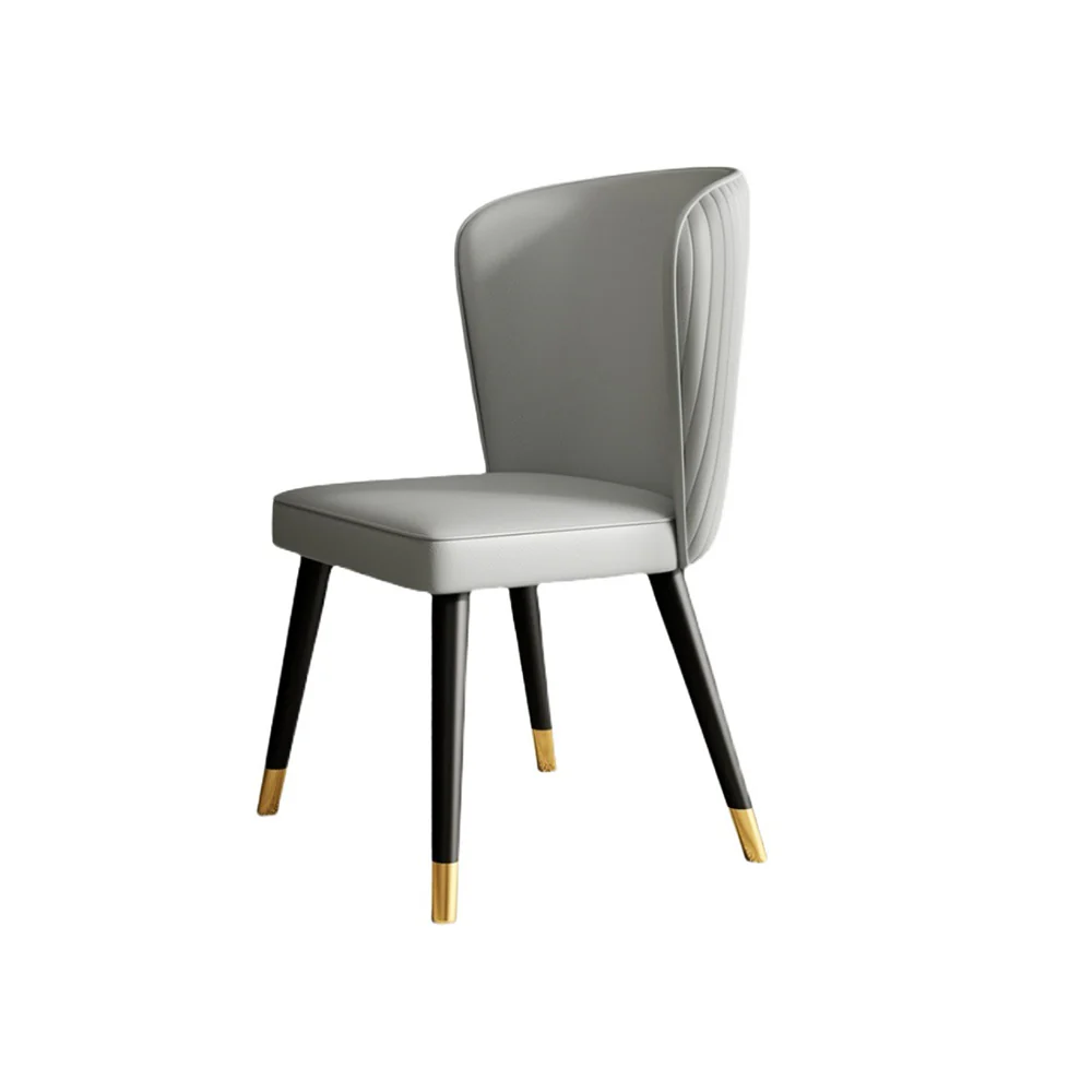 LIVARA DC1029 Faux Leather Fabric Dining Chair Solid Wood Frame