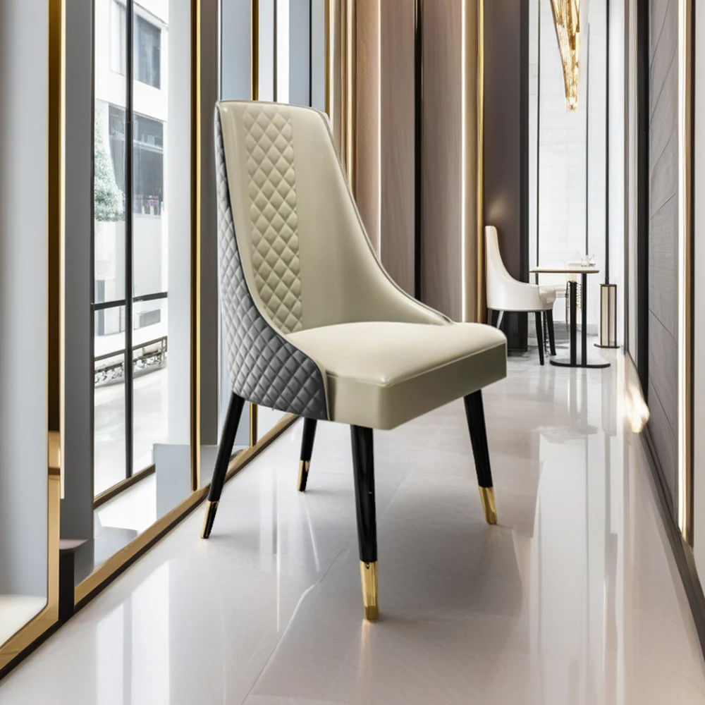 LIVARA DC1032 Modern Light Luxury Style Dining Chair Solid Wood Frame - Image 3