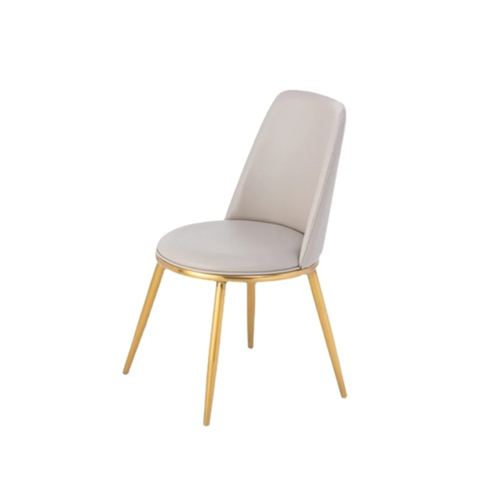 LIVARA DC1046 Faux Leather Fabric Dining Chair Stainless Steel Legs