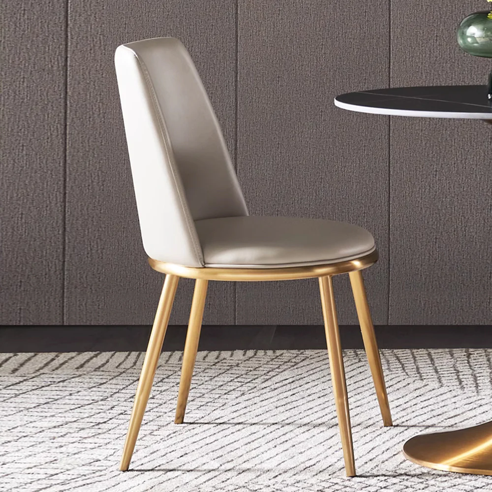 LIVARA DC1046 Faux Leather Fabric Dining Chair Stainless Steel Legs - Image 2