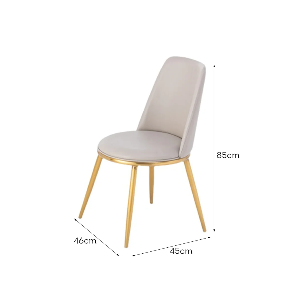 LIVARA DC1046 Faux Leather Fabric Dining Chair Stainless Steel Legs - Image 5