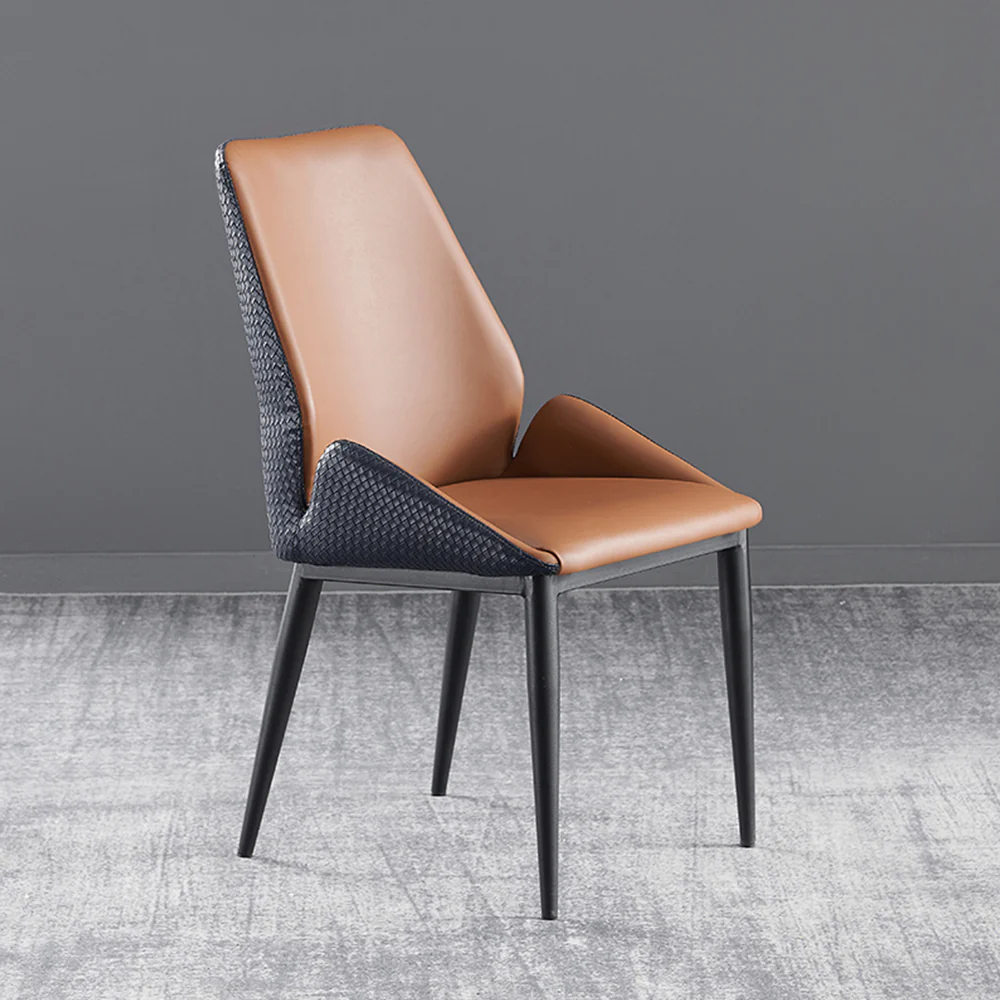 LIVARA DC1047 Faux Leather Fabric Dining Chair Carbon Steel Legs - Image 2
