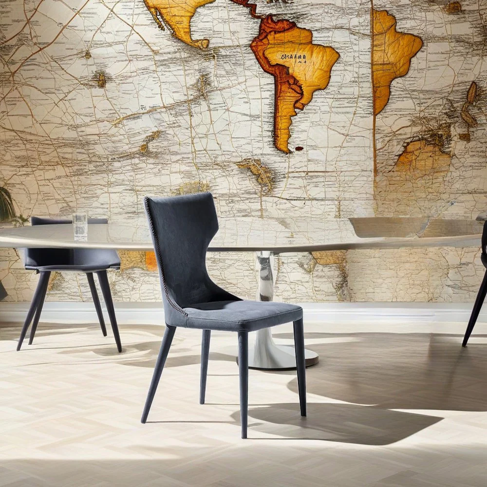 LIVARA DC1048 Modern Luxury Style Dining Chair Carbon Steel Legs - Image 3