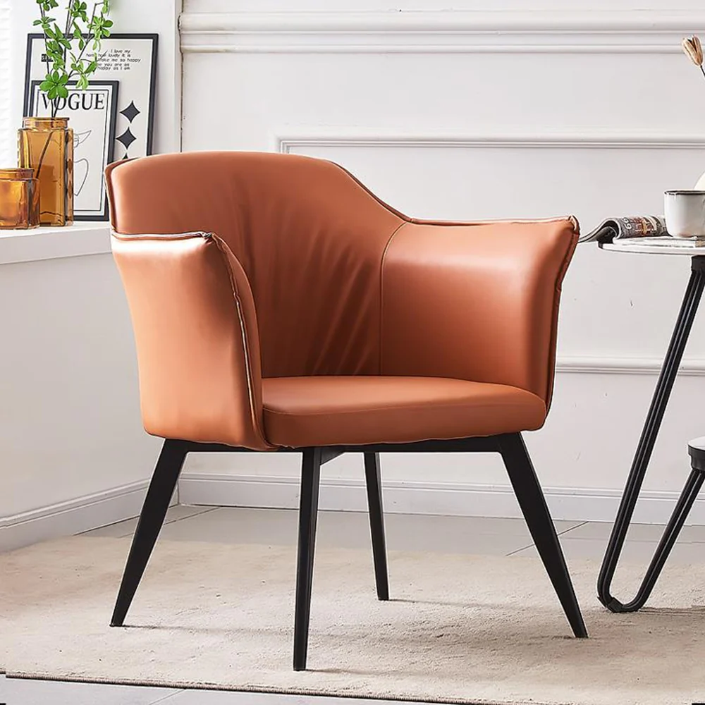 LIVARA DC1050 Faux Leather Fabric Dining Chair Carbon Steel Legs - Image 3