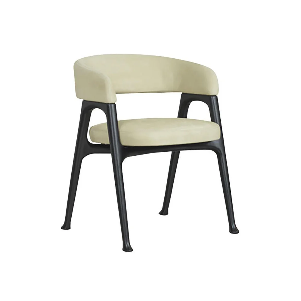 LIVARA DC1059 Faux Leather Fabric Dining Chair Ash Wood Frame