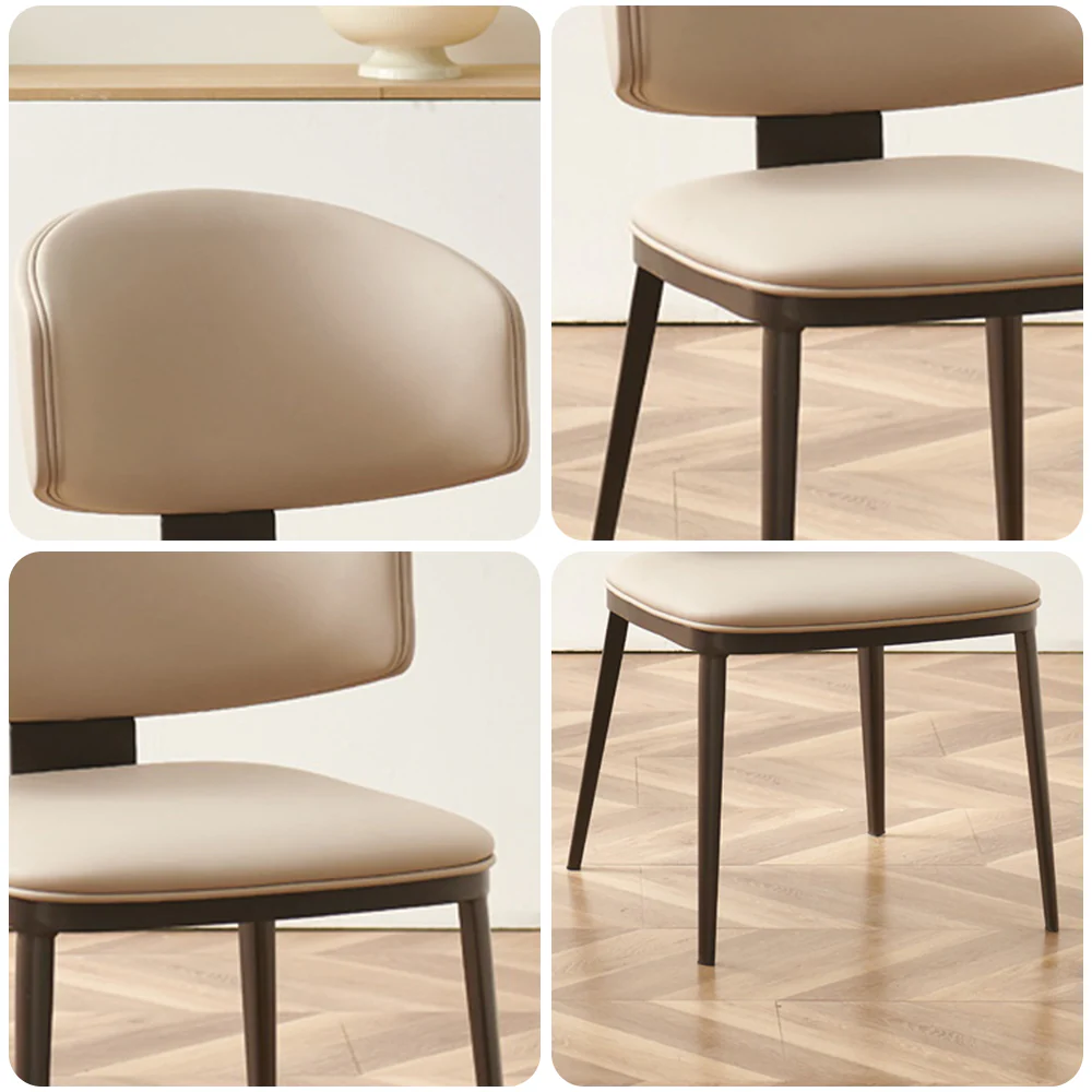 LIVARA DC1101 Faux Leather Fabric Dining Chair Carbon Steel Legs - Image 4