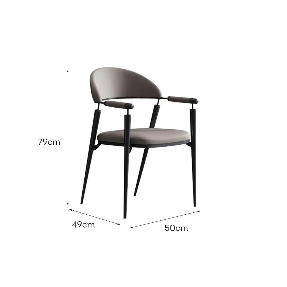 LIVARA DC1109 Faux Leather Fabric Dining Chair Stainless Steel Legs - Image 10