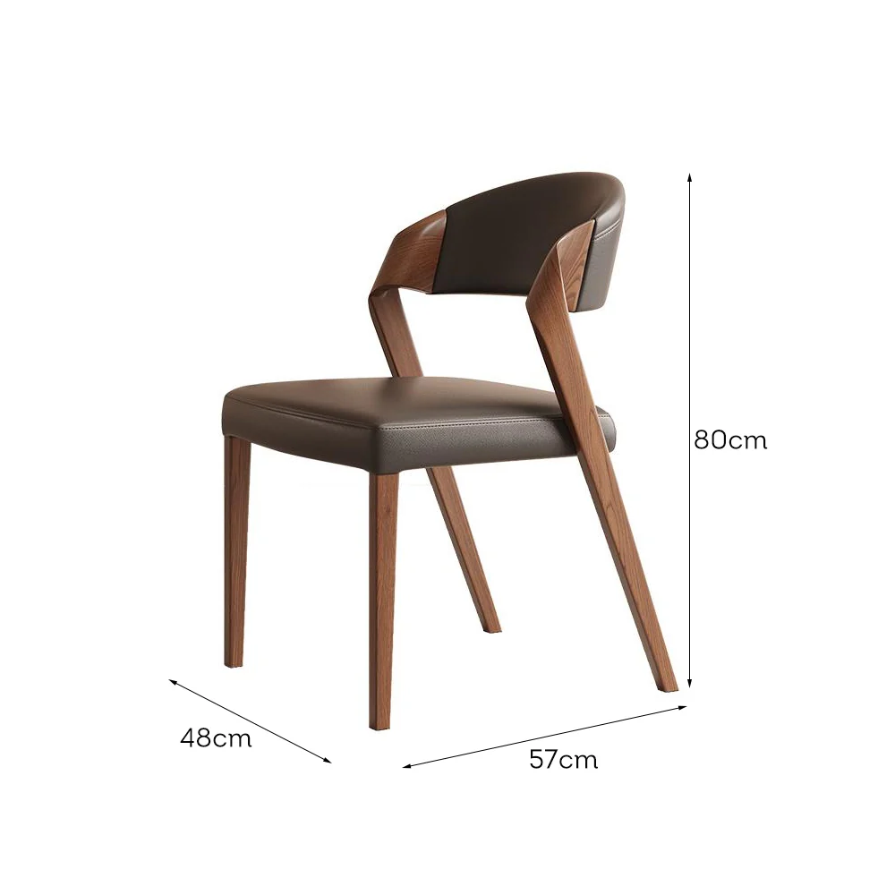 LIVARA DC1125 Faux Leather Fabric Dining Chair Ash Wood Frame - Image 10