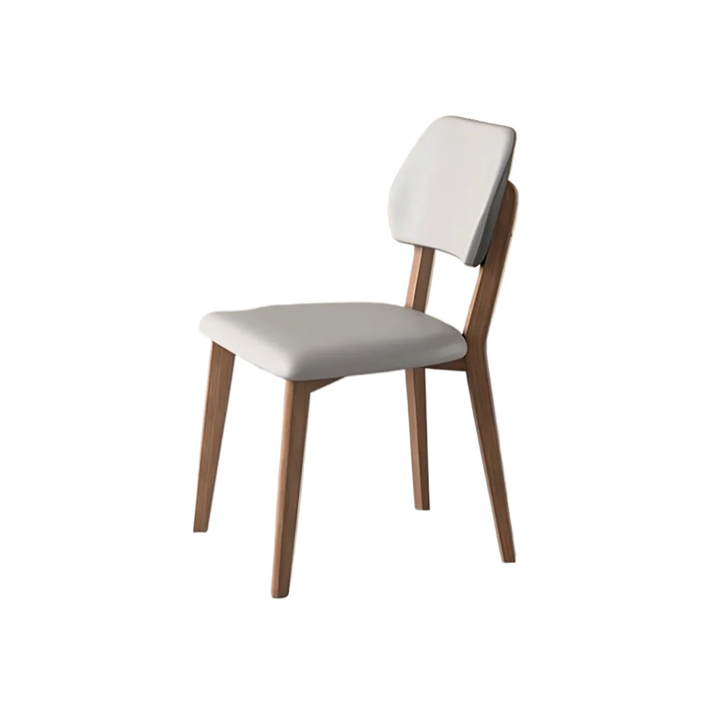 LIVARA DC1129 PU Leather Fabric Dining Chair Rubber Wood Frame