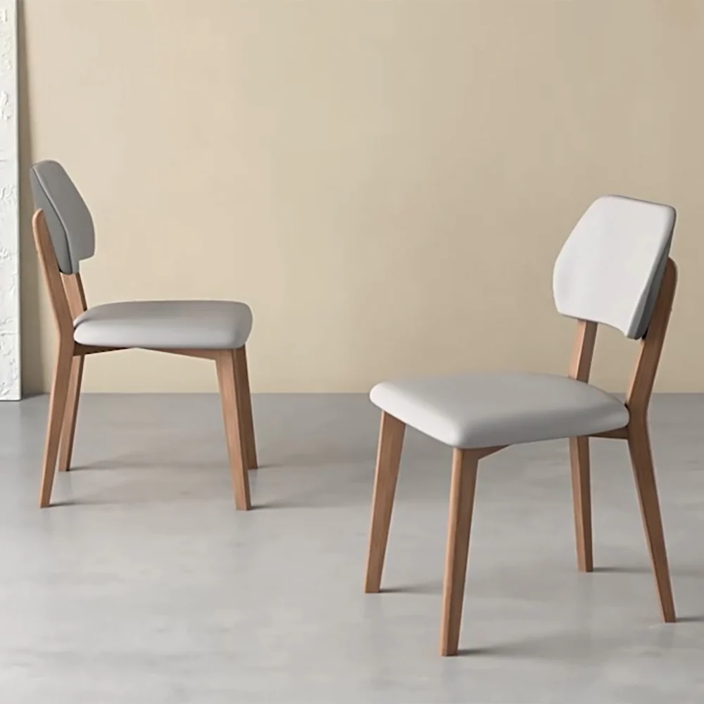 LIVARA DC1129 PU Leather Fabric Dining Chair Rubber Wood Frame - Image 2