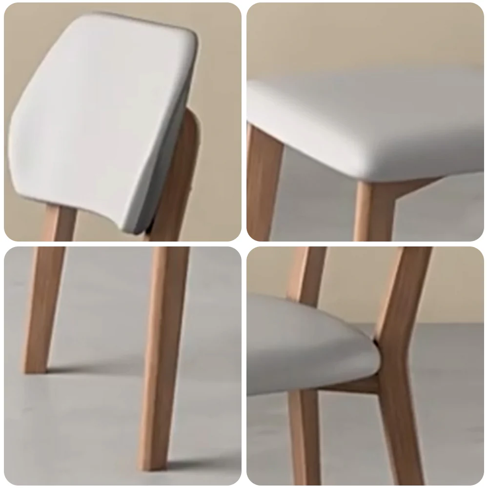 LIVARA DC1129 PU Leather Fabric Dining Chair Rubber Wood Frame - Image 4
