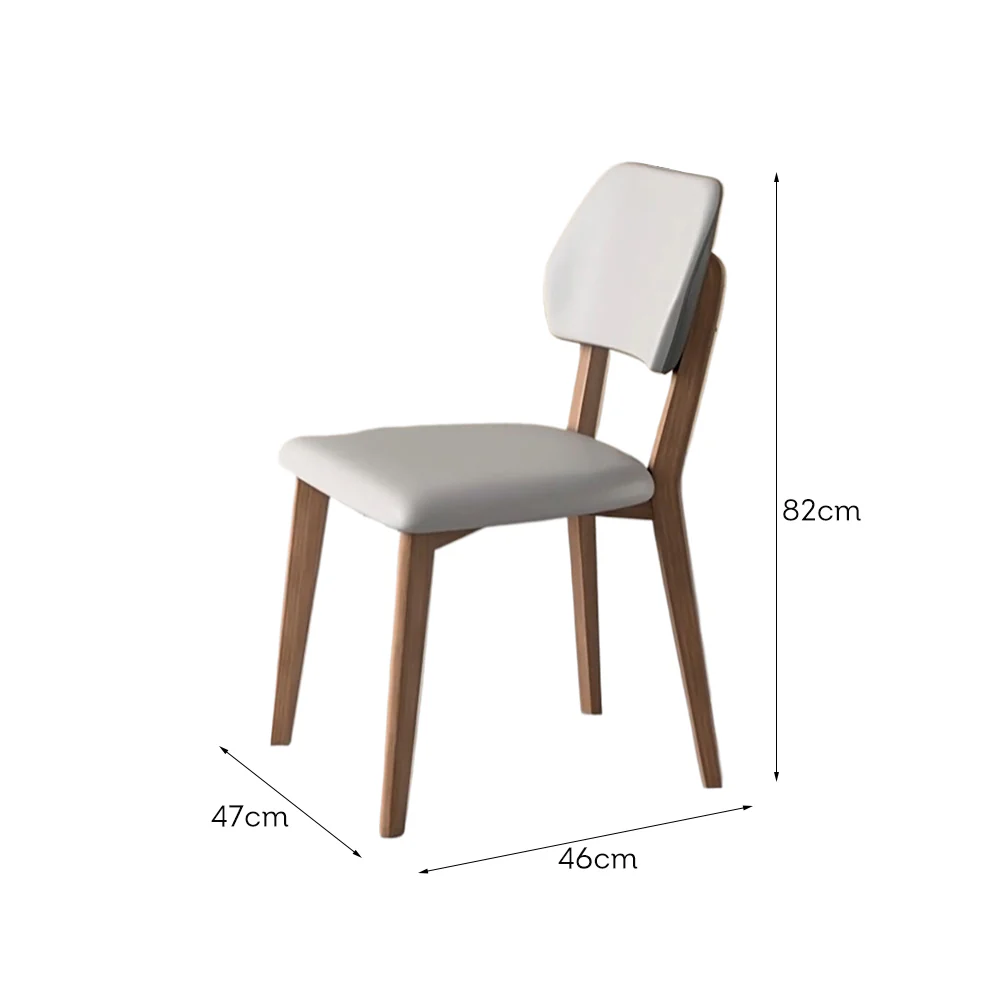 LIVARA DC1129 PU Leather Fabric Dining Chair Rubber Wood Frame - Image 5