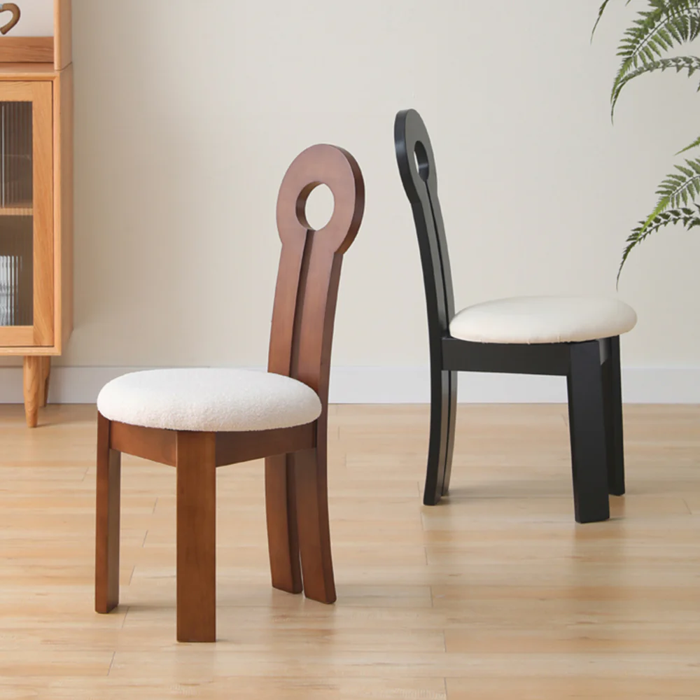 LIVARA DC1130 Velvet Fabric Dining Chair Ash Wood Frame - Image 2