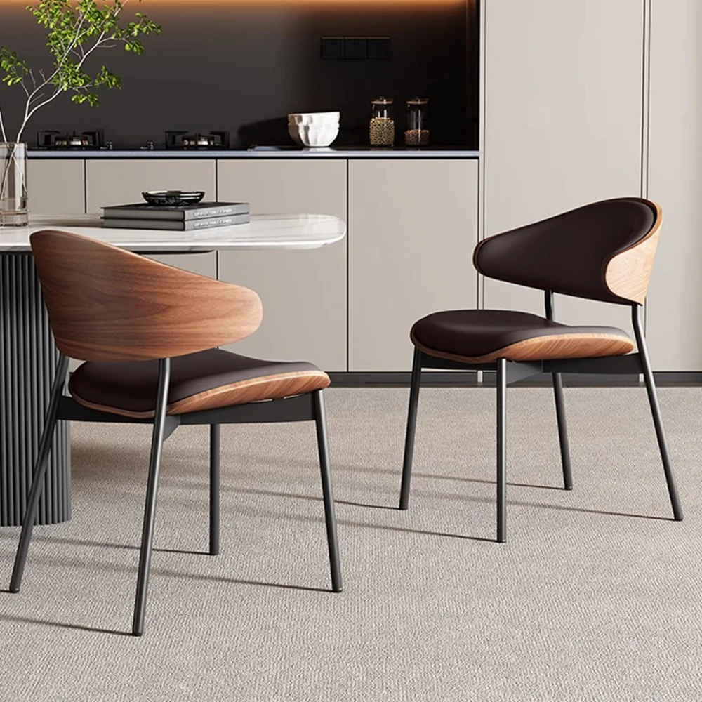 LIVARA DC1144 Italian Minimalist Style Dining Chair Carbon Steel Legs - Image 2