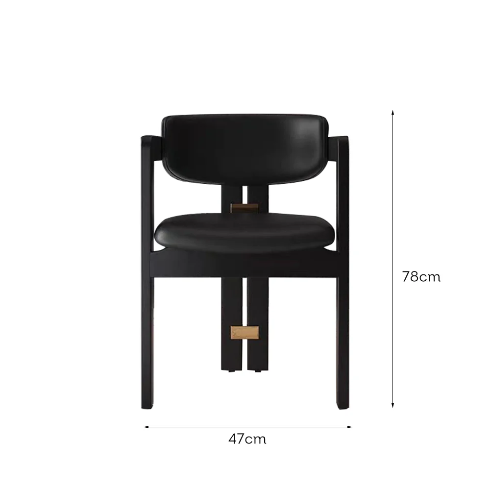 LIVARA DC1145 Faux Leather Fabric Dining Chair Solid Wood Frame - Image 10