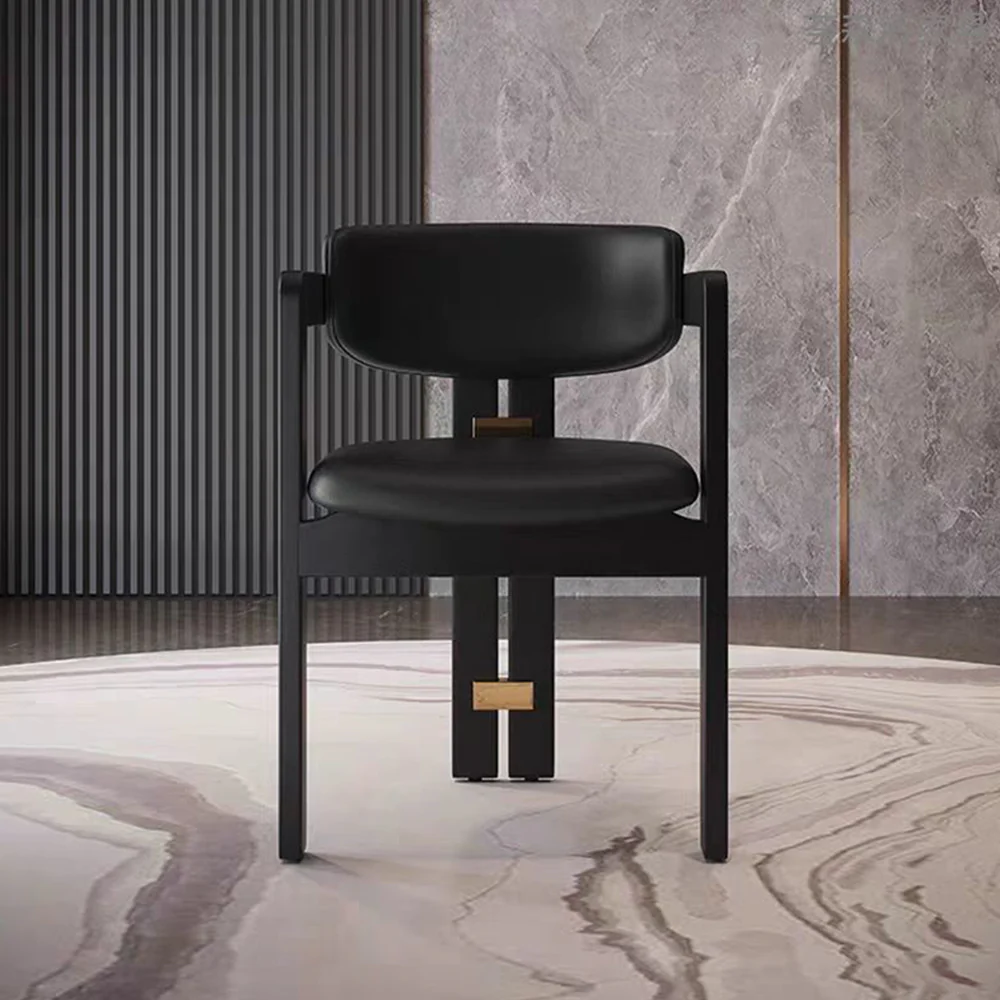 LIVARA DC1145 Faux Leather Fabric Dining Chair Solid Wood Frame - Image 5