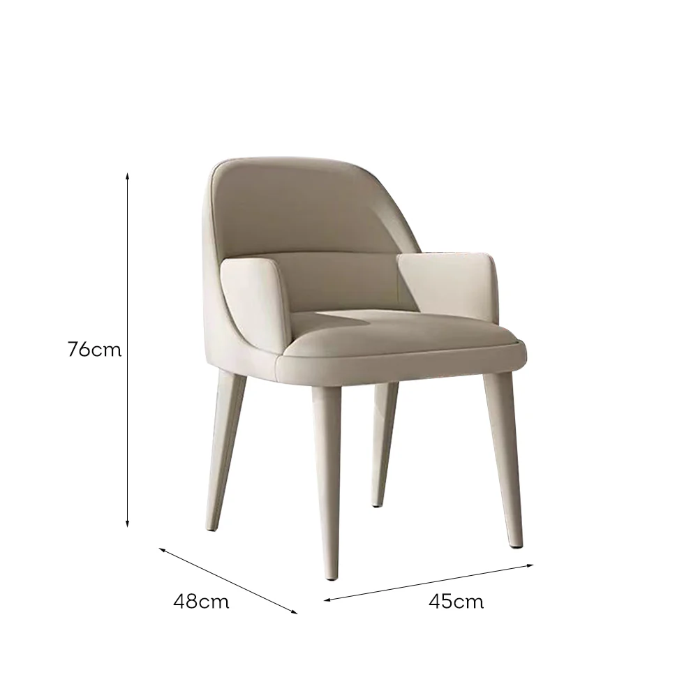 LIVARA DC1151 Matte Fabric Dining Chair Solid Wood Frame - Image 10