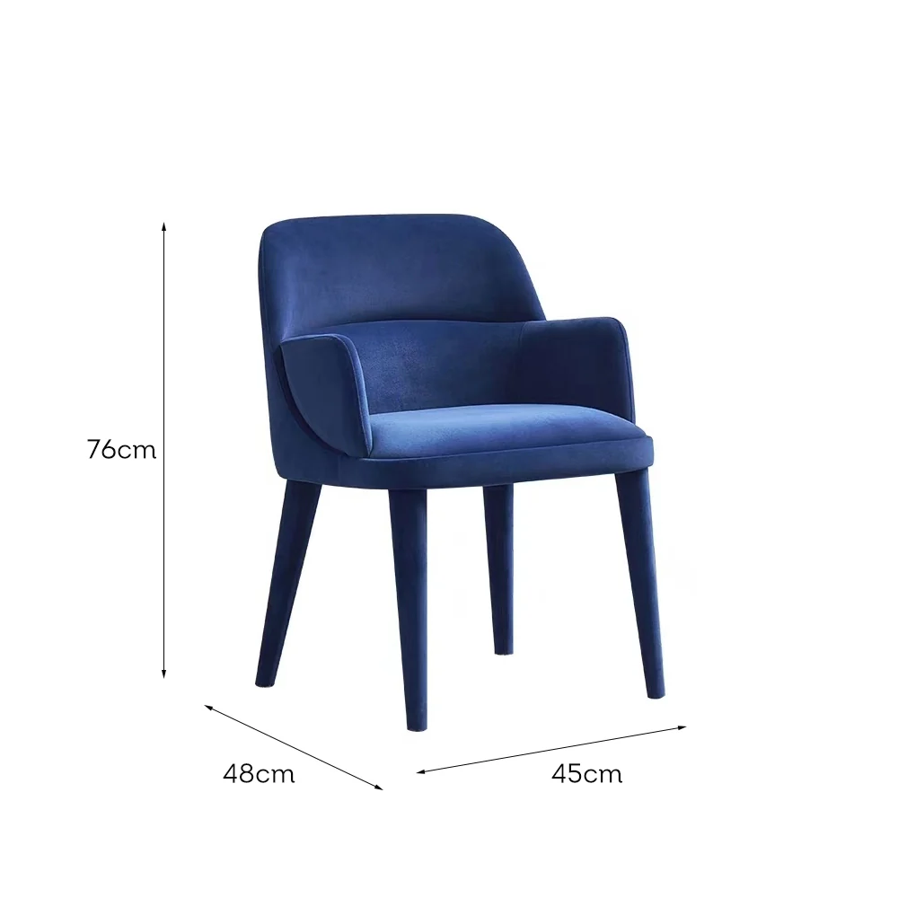 LIVARA DC1151 Matte Fabric Dining Chair Solid Wood Frame - Image 11