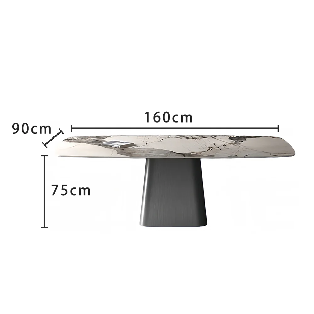 LIVARA DT1014 Minimalist Style 140-160-180cm Sintered Stone Dining Table - Image 6