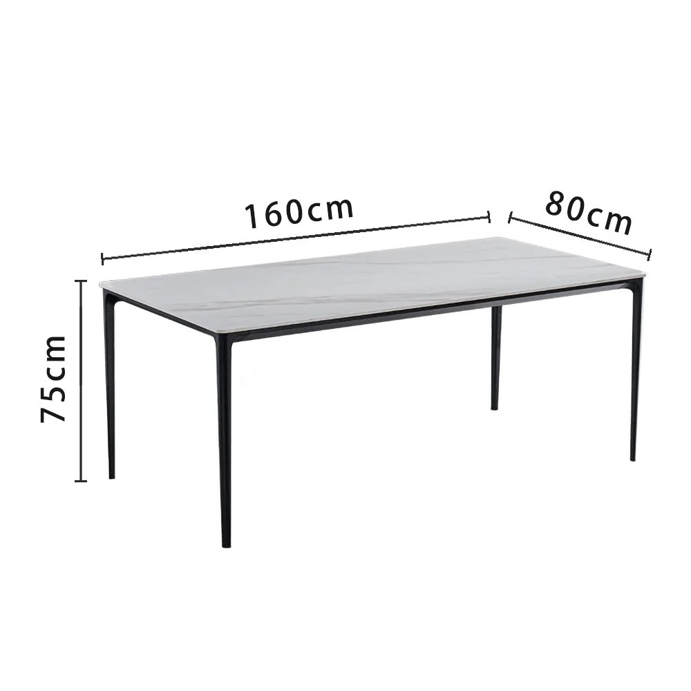 LIVARA DT1041 Minimalist Style 140-160-180cm Sintered Stone Dining Table - Image 6