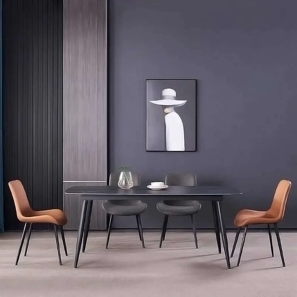 LIVARA DT1042 Minimalist Style 130-140-160-180cm Sintered Stone Dining Table - Image 3