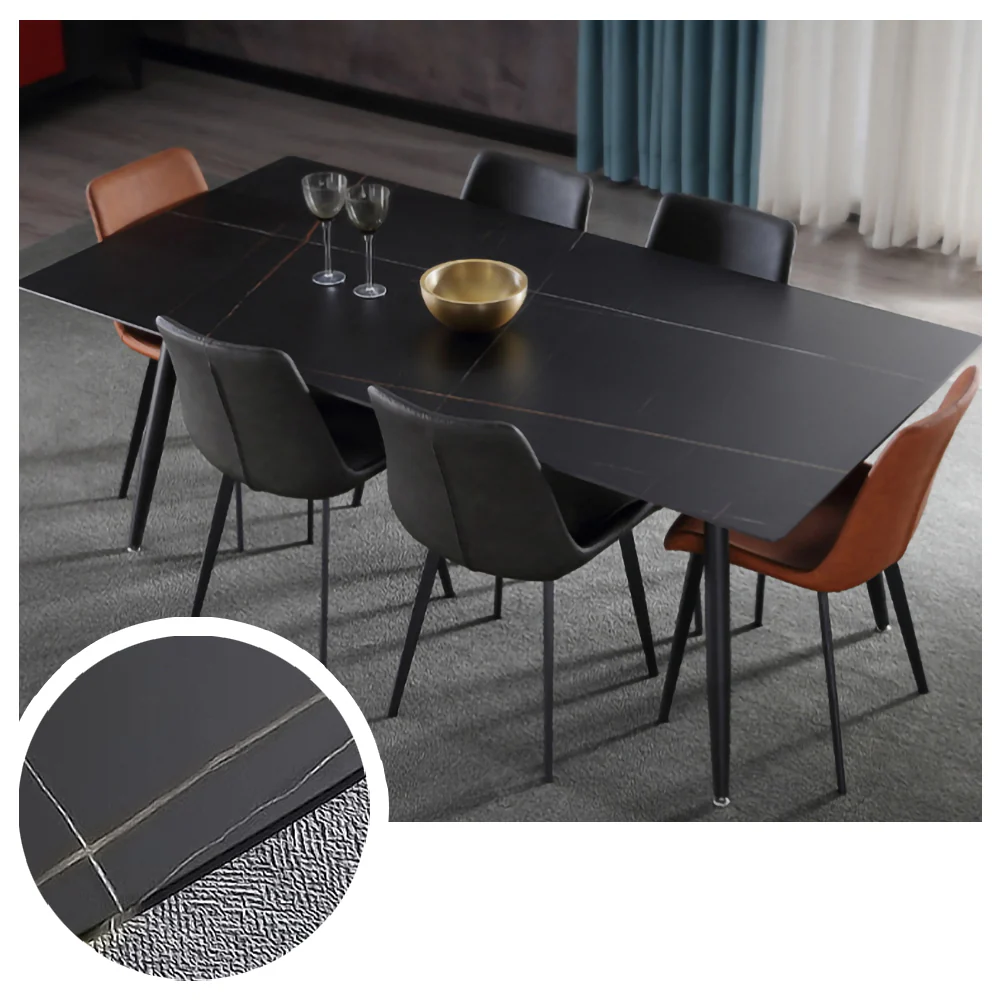 LIVARA DT1042 Minimalist Style 130-140-160-180cm Sintered Stone Dining Table - Image 4
