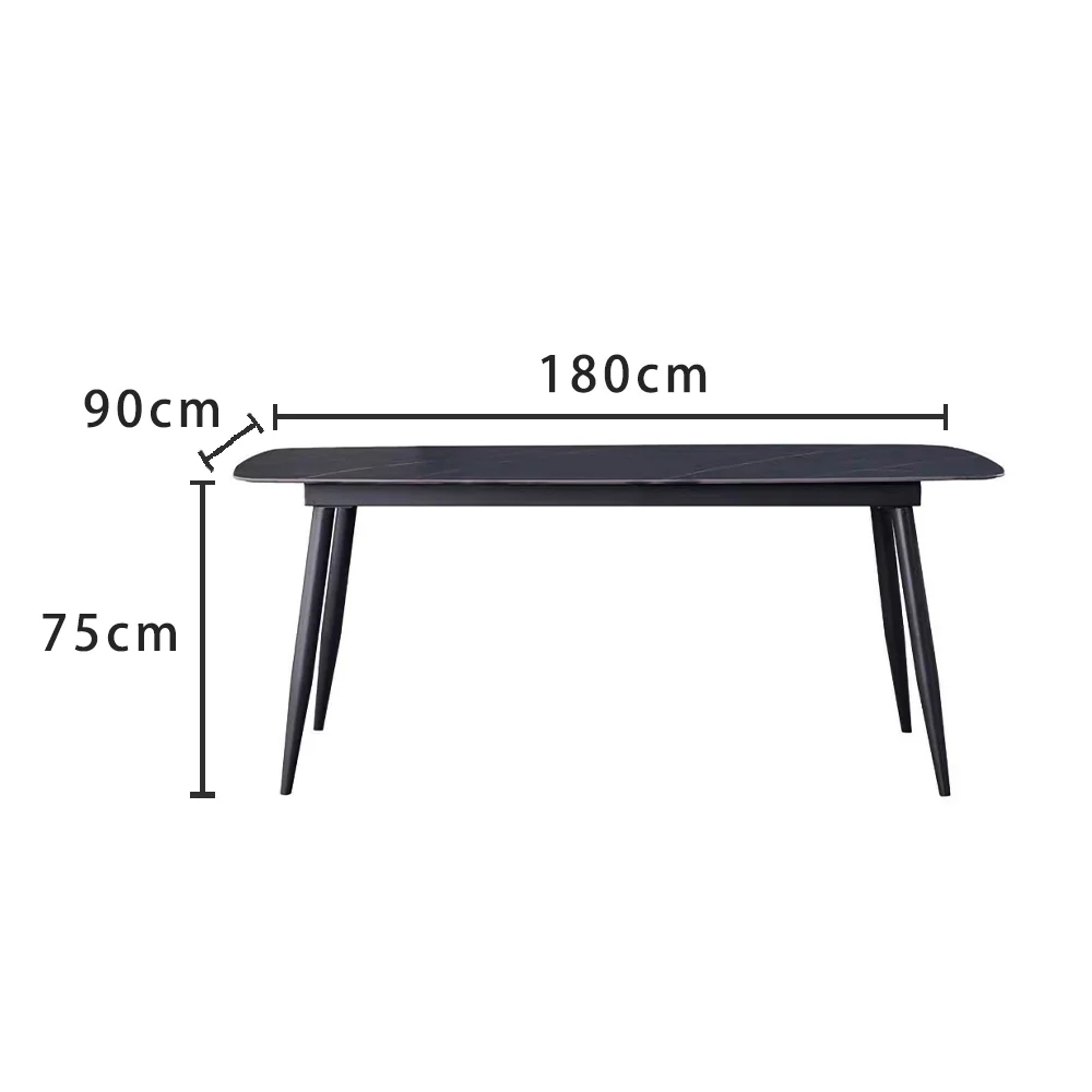 LIVARA DT1042 Minimalist Style 130-140-160-180cm Sintered Stone Dining Table - Image 8