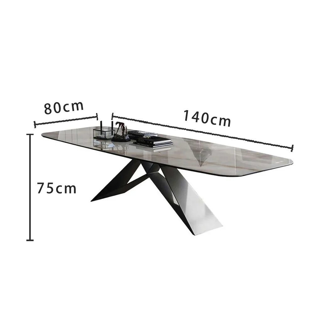 LIVARA DT1064 Minimalist Style 140-160-180cm Sintered Stone Dining Table - Image 5