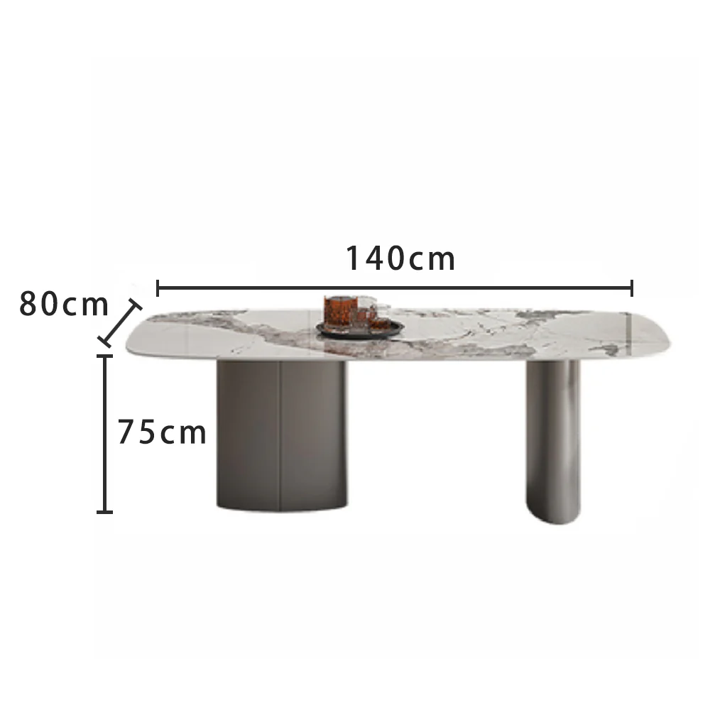 LIVARA DT1078 Minimalist Style 140-160-180-200cm Sintered Stone Dining Table - Image 5