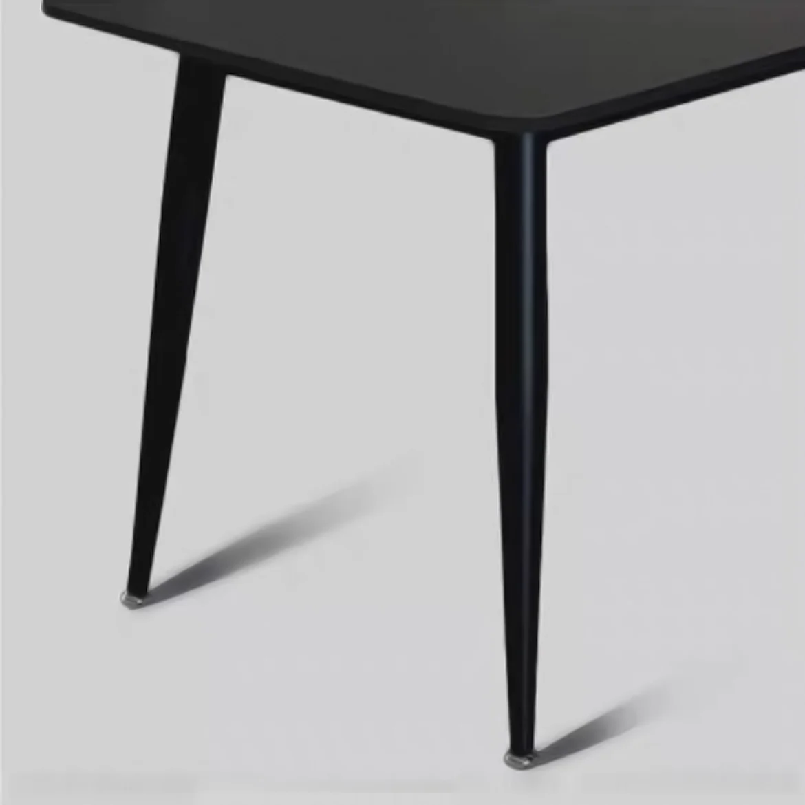 LIVARA DT1162 Minimalist Style 130-140-160-180cm Sintered Stone Dining Table-Black - Image 4