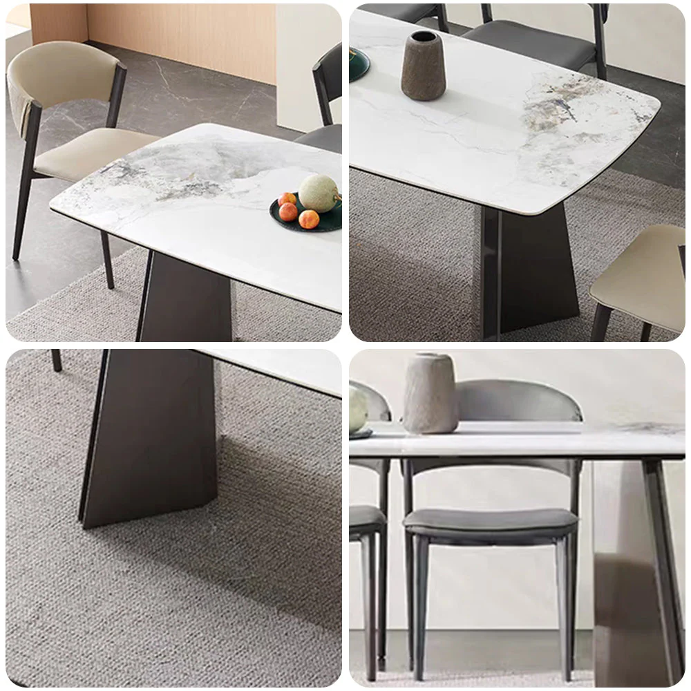 LIVARA DT1173 140/160/180cm Length 12mm Thickness Sintered Stone Tabletop Dining Table - Image 4