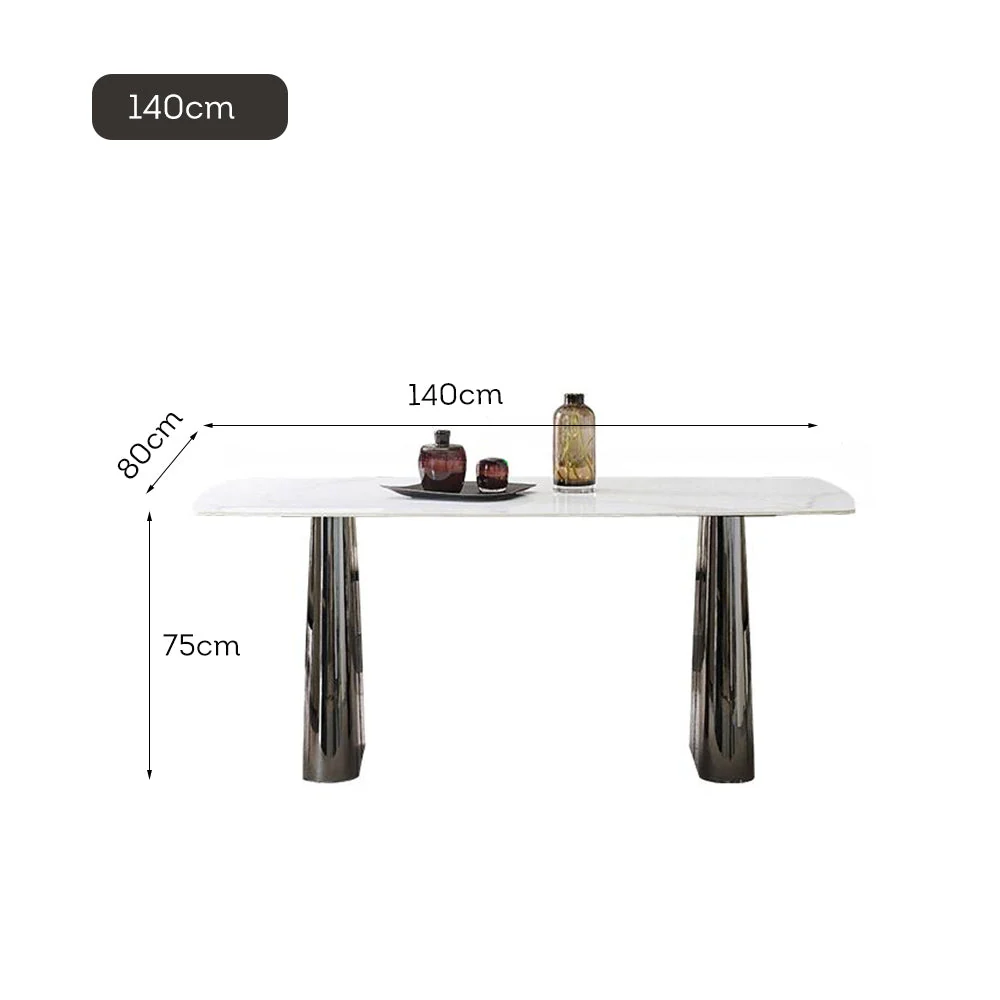 LIVARA DT1183 140/160/180cm Length 12mm Thickness Sintered Stone Tabletop Dining Table - Image 5