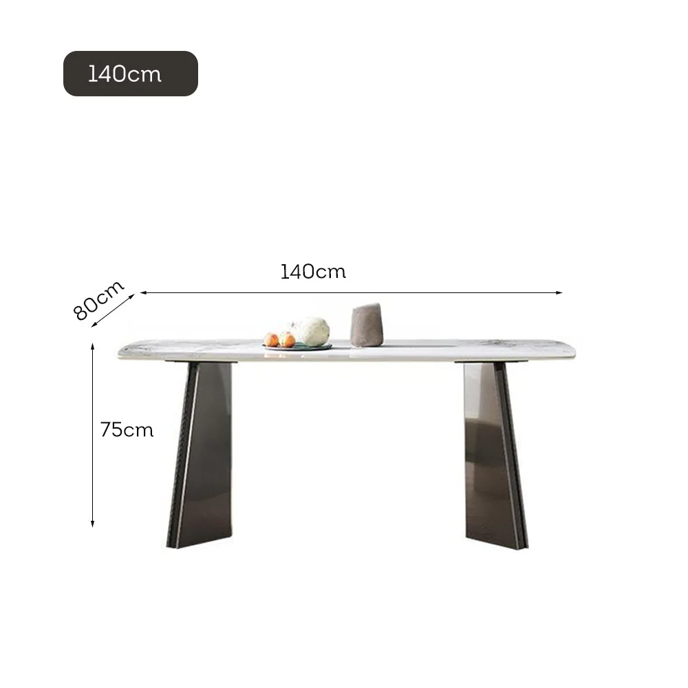 LIVARA DT1186 140/160/180cm Length 12mm Thickness Sintered Stone Tabletop Dining Table - Image 5