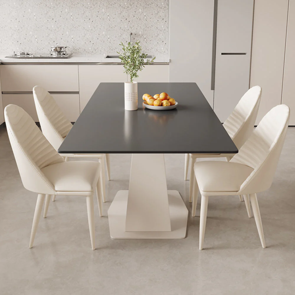 LIVARA DT1225 140/160/180cm Length Sintered Stone Tabletop Dining Table Carbon Steel Legs - Image 4