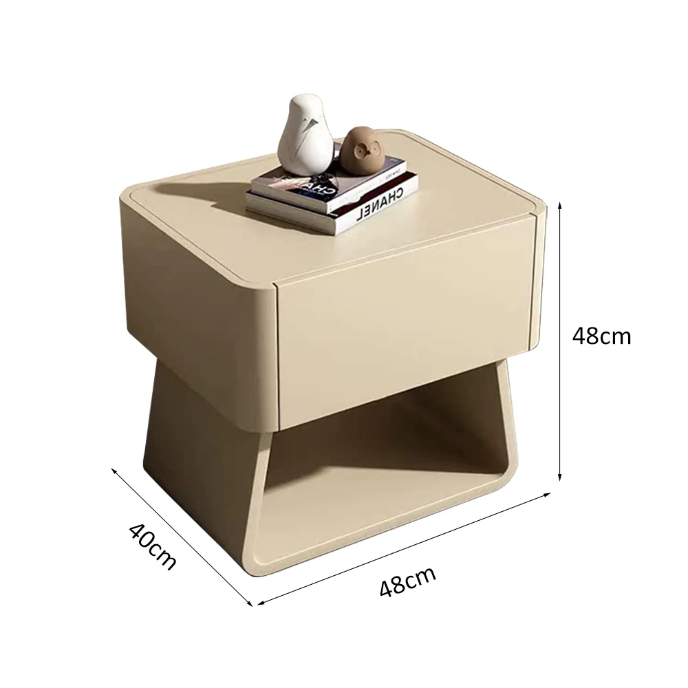 LIVARA NT1007 Modern Minimalist Style Bedside Table With Simple Storage And Small Side Table - Image 11
