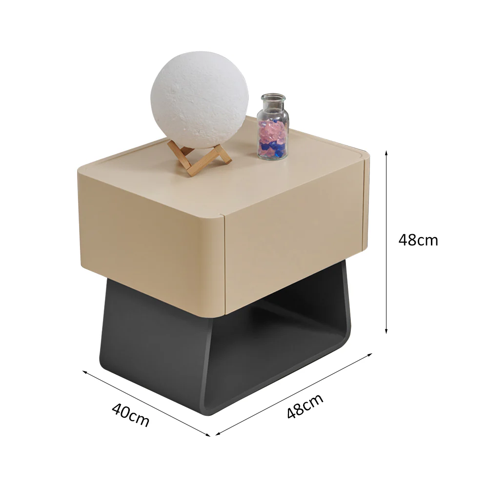 LIVARA NT1007 Modern Minimalist Style Bedside Table With Simple Storage And Small Side Table - Image 12