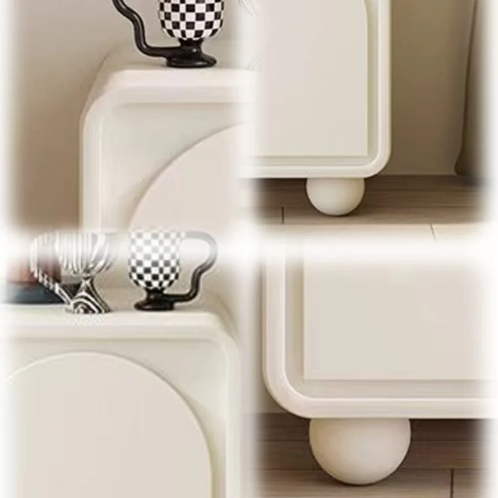 LIVARA NT1050 Cream-Style MDF Painted Bedside Table - Image 4