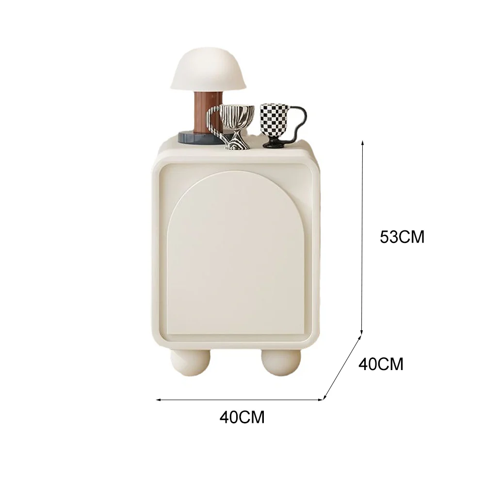LIVARA NT1050 Cream-Style MDF Painted Bedside Table - Image 5