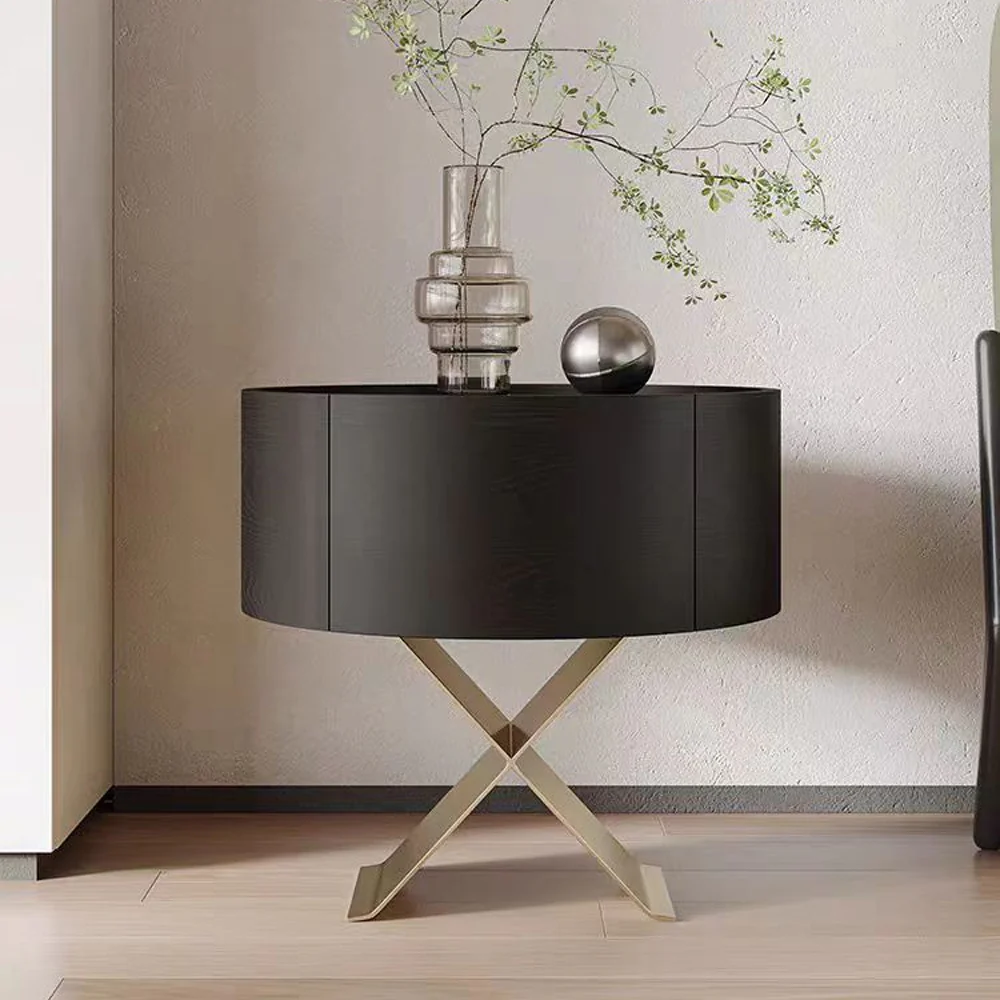 LIVARA NT1391 Stainless Steel Base Soft-Close Rail Bedside Table - Image 3