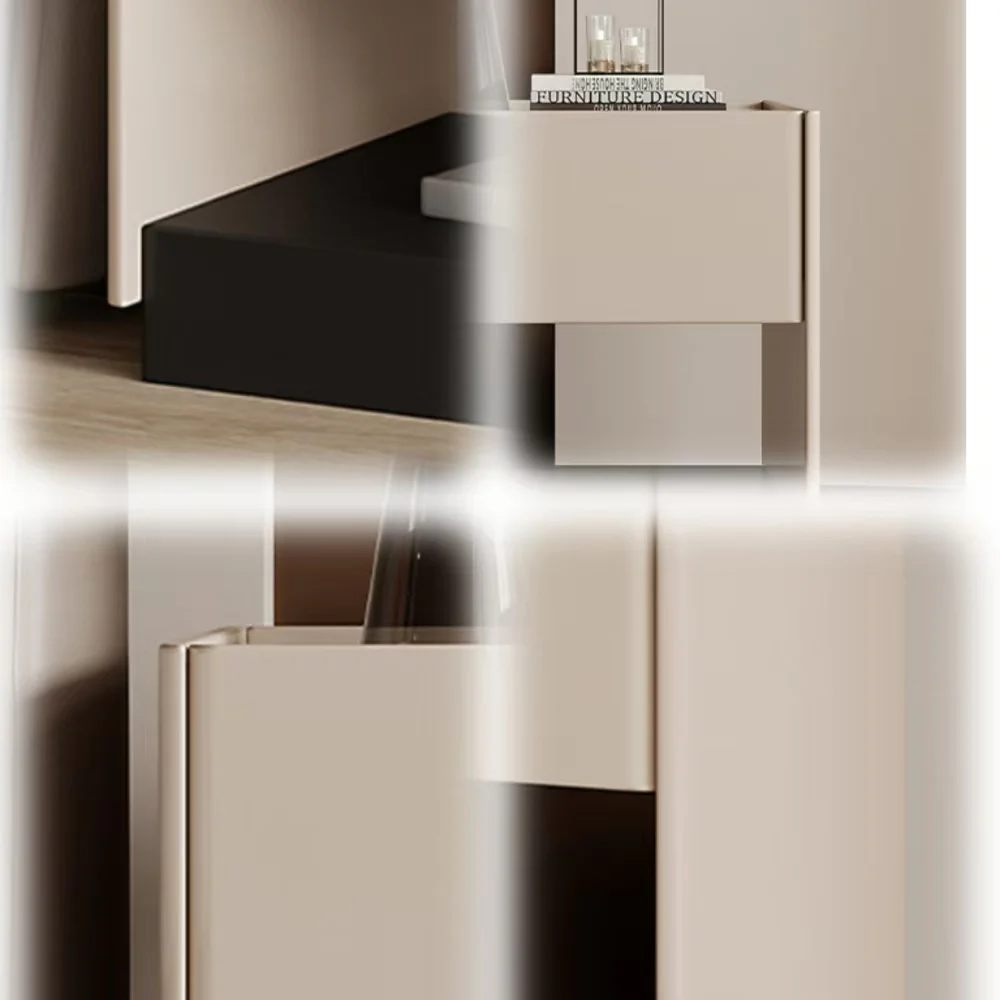 LIVARA NT1042 Modern Luxury Minimalist MDF Bedside Table - Image 4