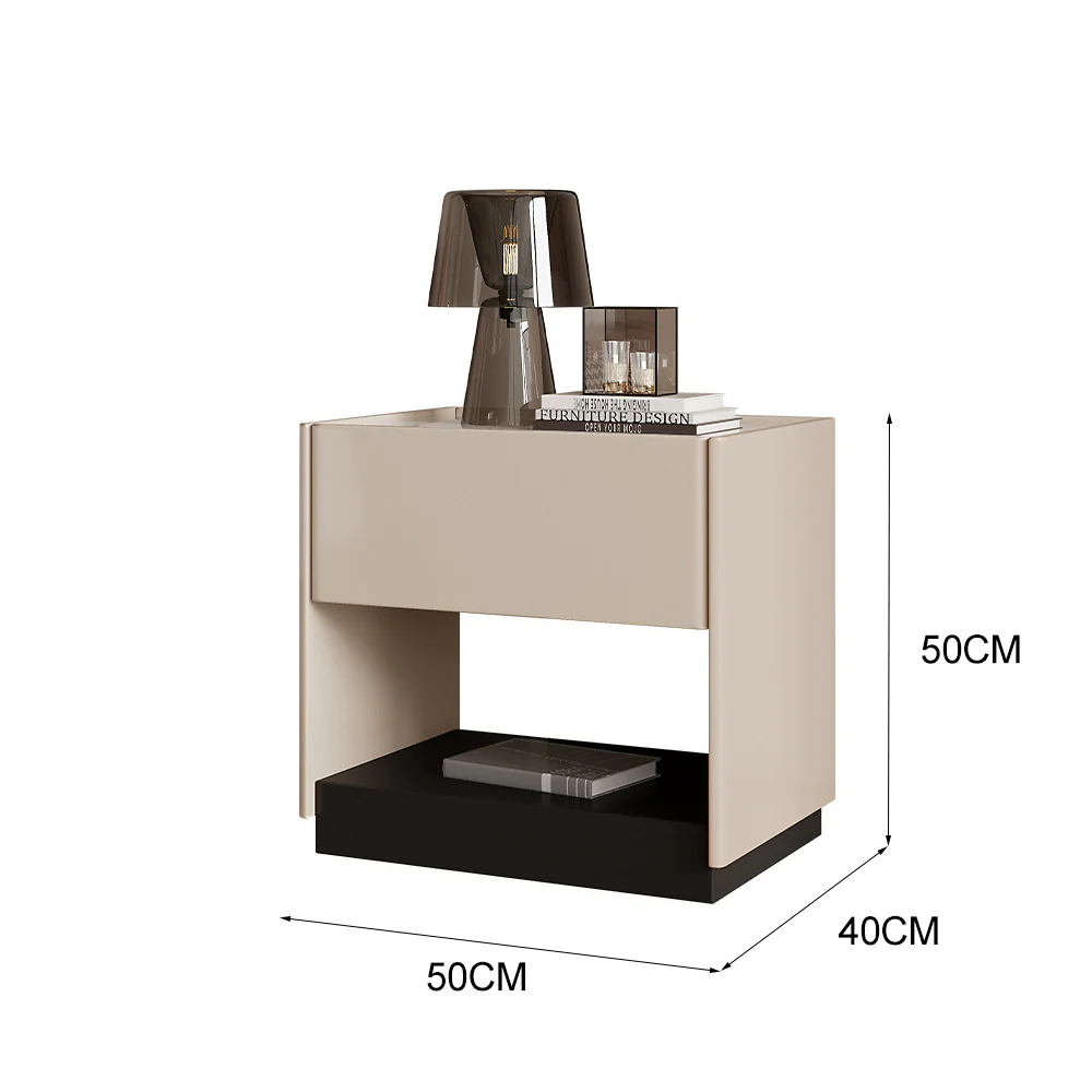 LIVARA NT1042 Modern Luxury Minimalist MDF Bedside Table - Image 5
