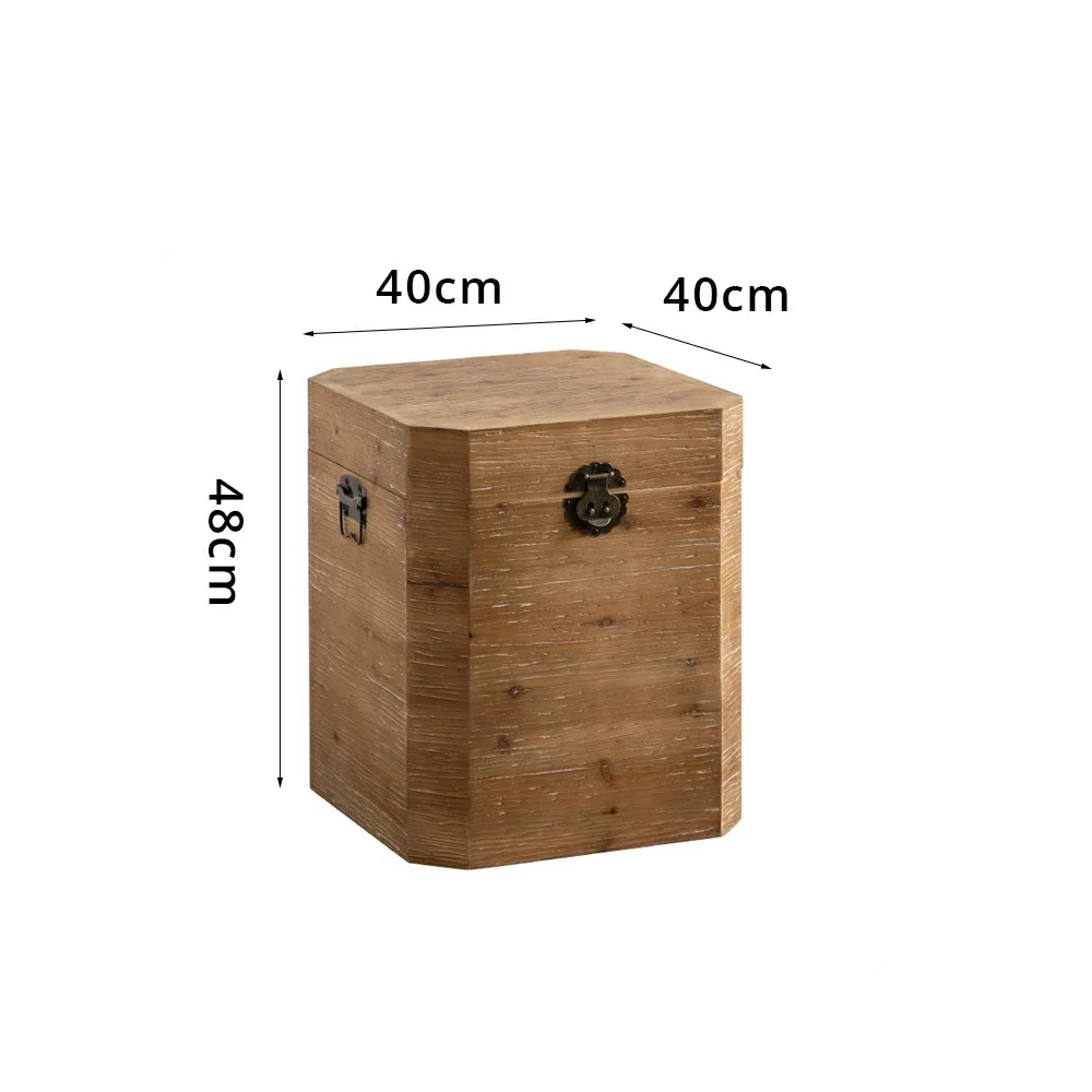 LIVARA 125cm Coffee Table with Storage - Solid Wood Living Room Centre Table - Natural Wood - Image 8