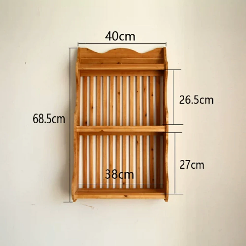 LIVARA Solid Wood Kitchen Shelf Organizer for Countertop Storage Display - Natural Wood - Image 7