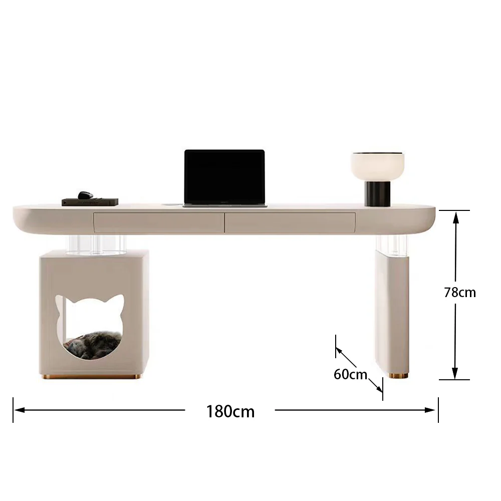 LUXORA DR1070 120/140/160/180cm Minimalist Style Painted Desk - Image 9