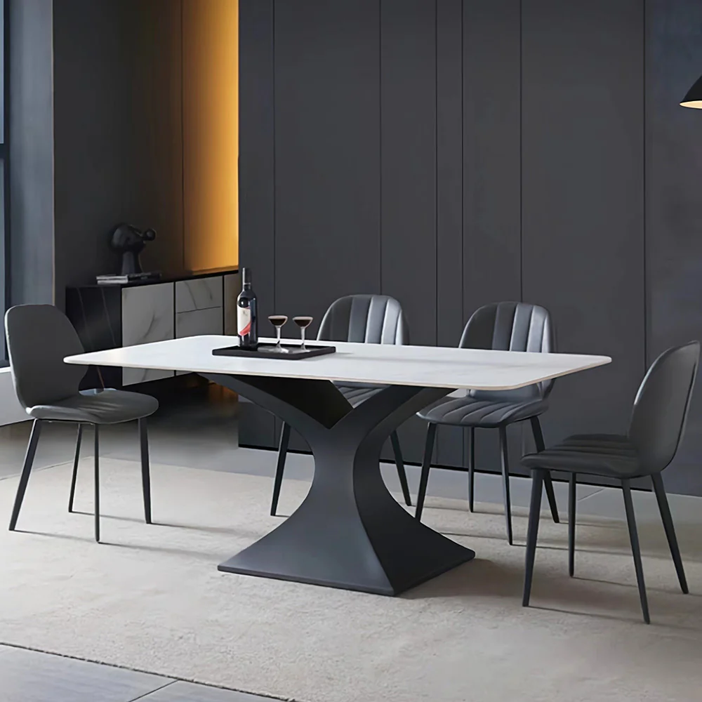 LUXORA DT1025 Modern Simplicity Style 140-160-180cm Sintered Stone Dining Table - Image 3